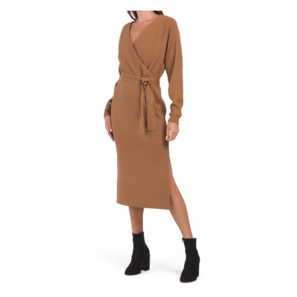 Nicole Miller knit belted sweater dress only worn once for pictures.